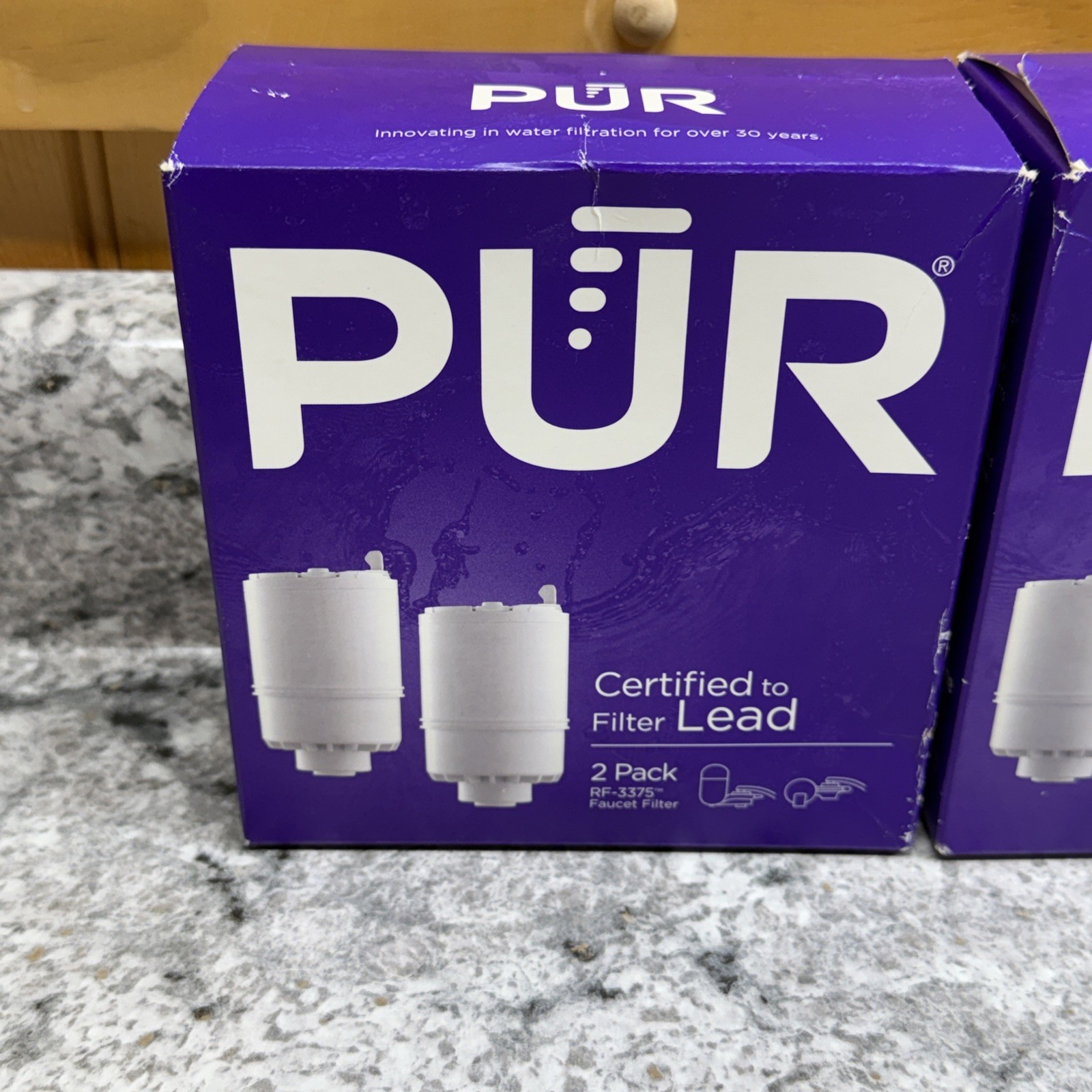 New Sealed Genuine PUR RF-3375 FAUCET FILTER 2 X 2 Packs. 4 Filters