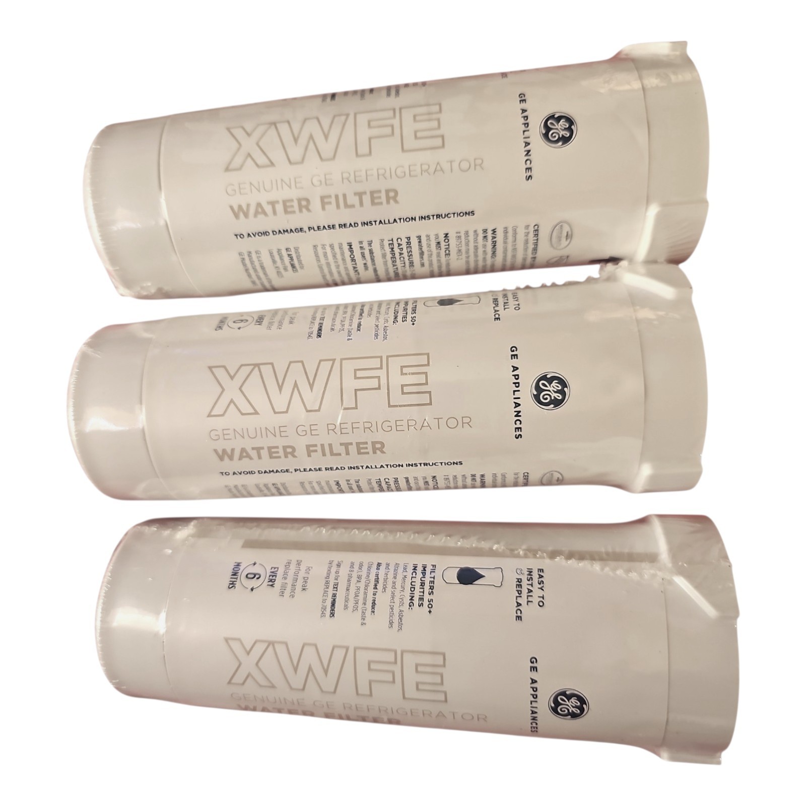 3 X Genuine GE XWFE Refrigerator Filters Sealed In a 3-Pack Box