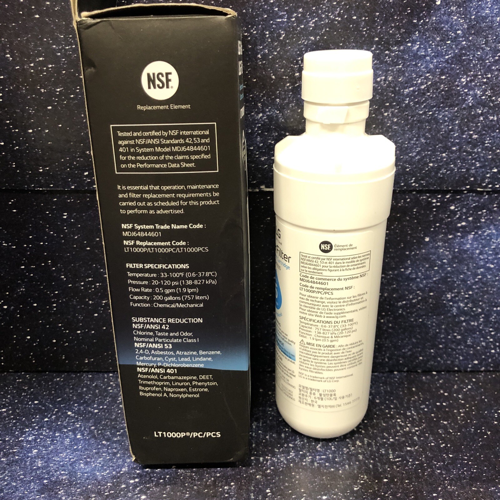 LG Ice and Water Filter LT1000P Open Box