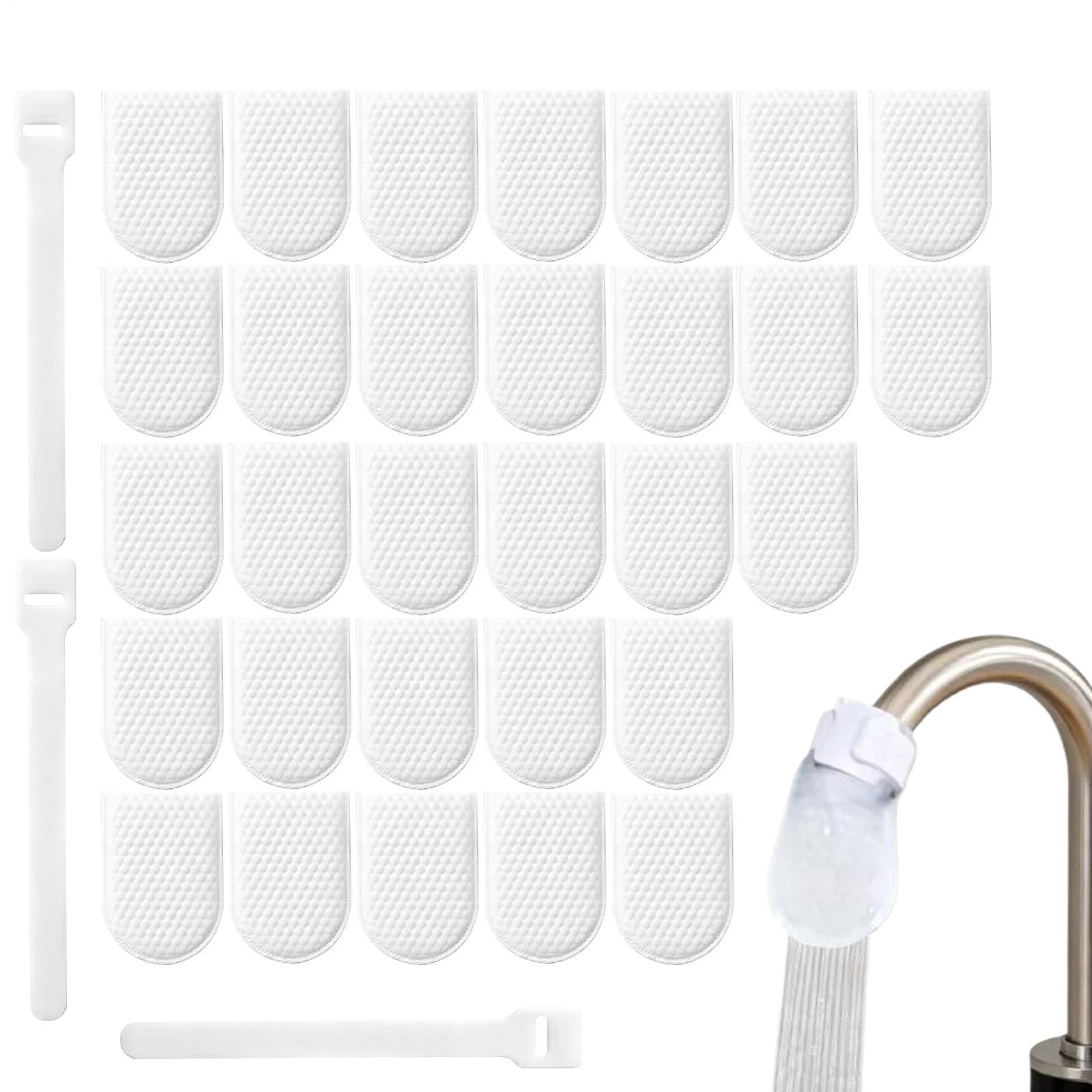 Faucet Filter Cotton Bag 30 Pieces Splash-Proof Kitchen Sink Faucet Filter Bag