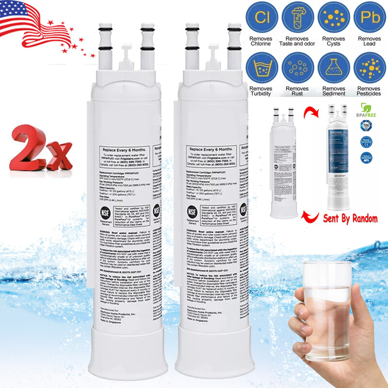 2pack for Frigidaire FPPWFU01 PWF-1 Refrige PurePour Water &Ice Filter Replace