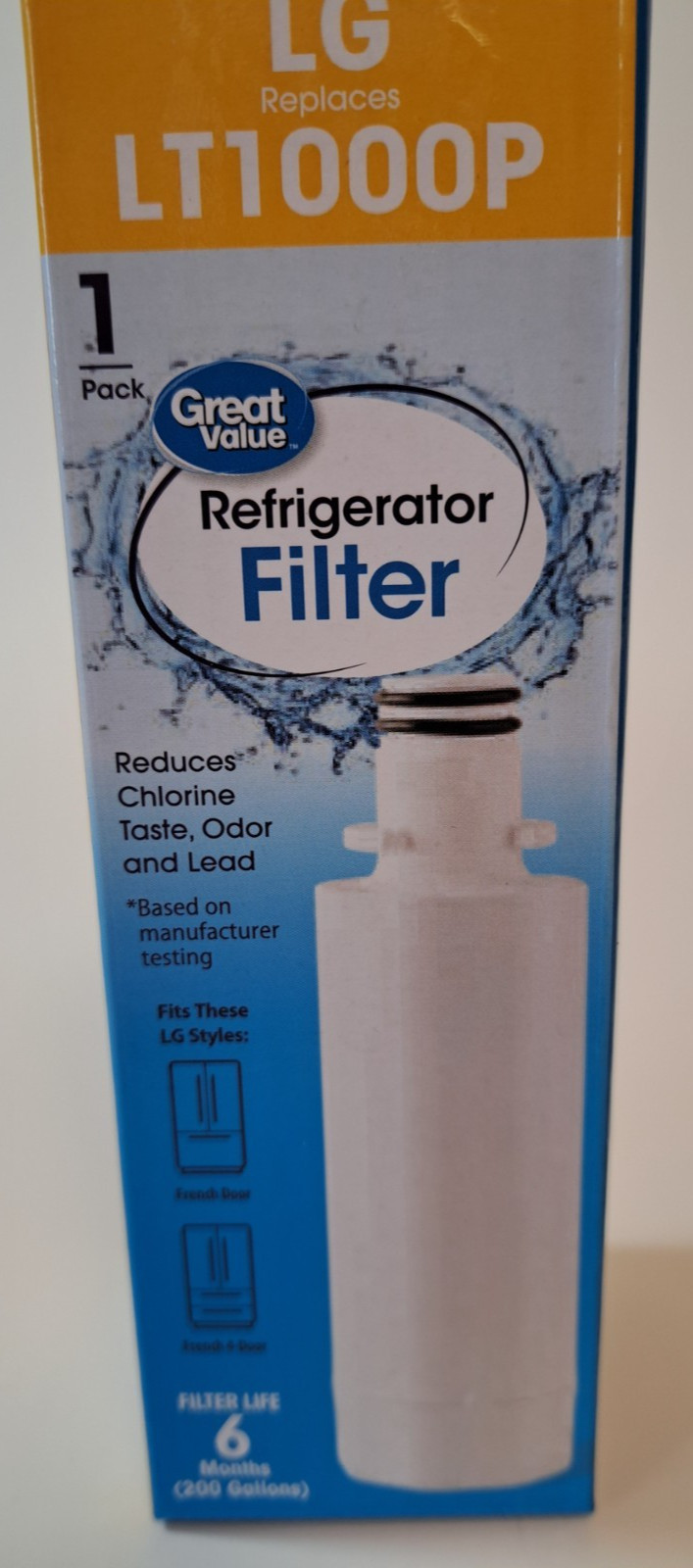LG Refrigerator Filter 200gallons LG Replaces LT1000P LT1000PC LT1000PCS GVF044