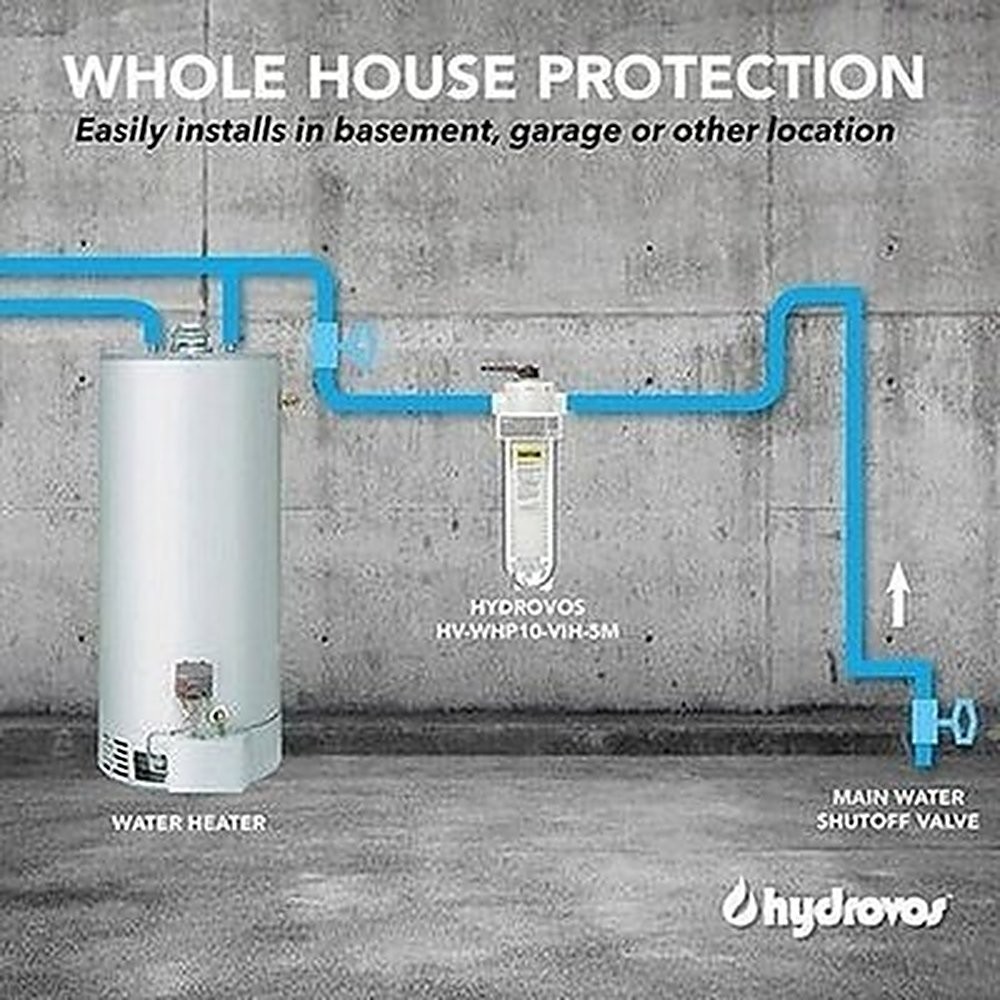 Whole House Water Filter System Hydrovos HV-WHP10-VIH-5M 3/4in Stainless #R049