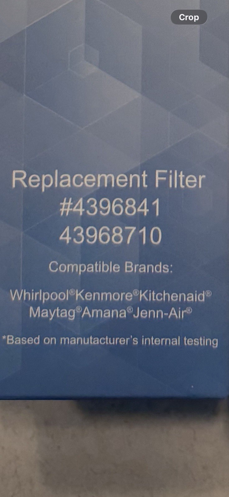 Lot of 3 WATEN H20 Water Replacement Filters 4396841* 4396710, EDR3RXD1*bin 0