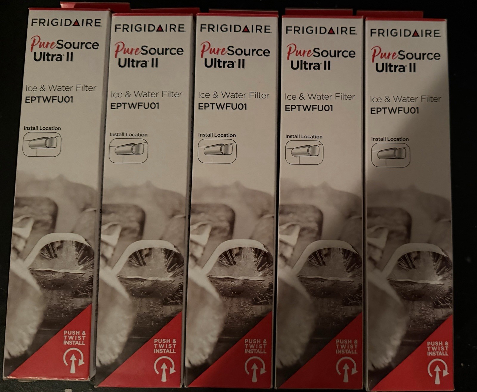 5 PACK NEW Frigidaire EPTWFU01 Pure Source Ultra II Refrigerator Water Filter