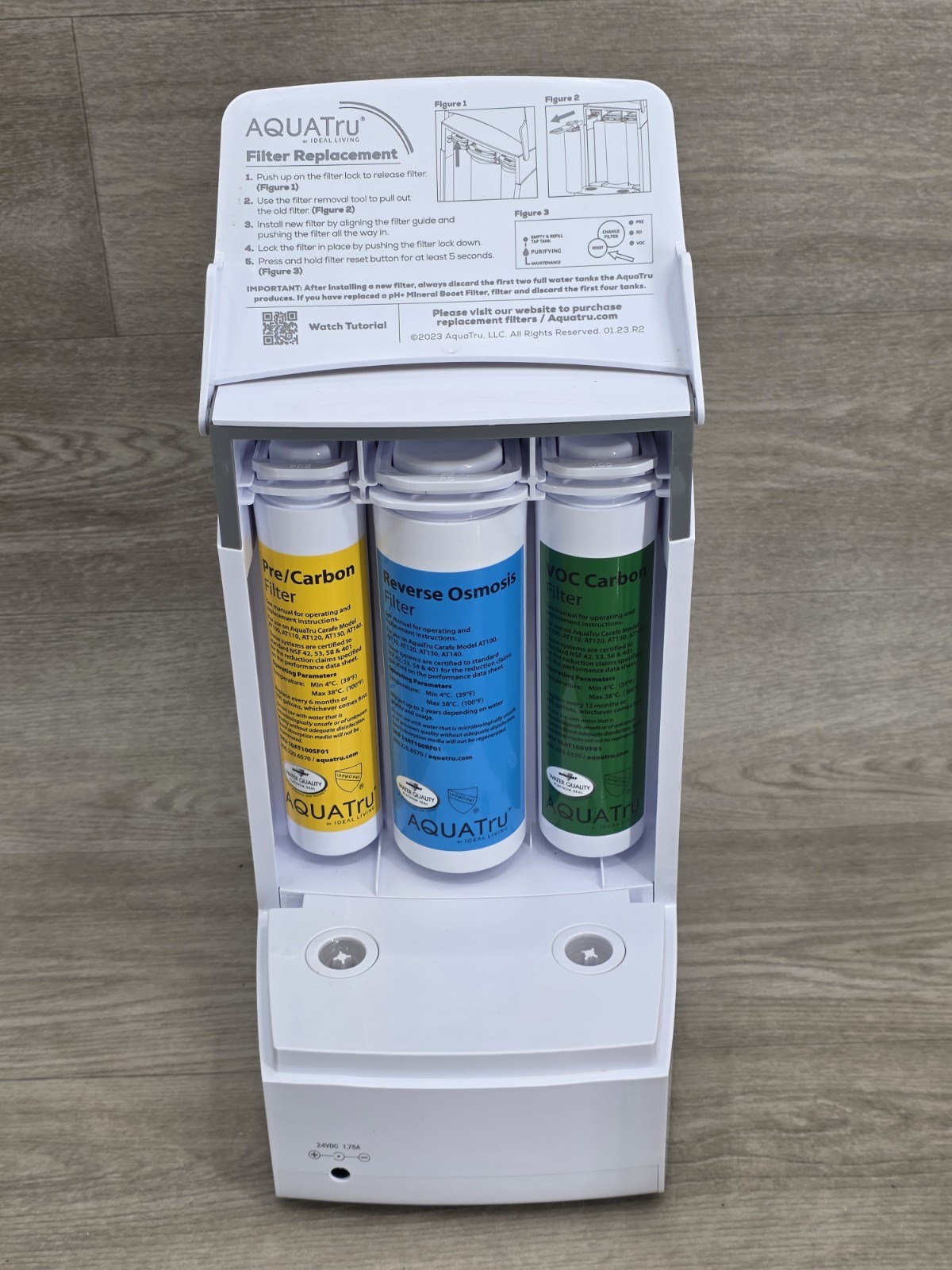 AQUATRU Carafe Countertop 4-Stage Reverse Osmosis Water Purifier System AT100
