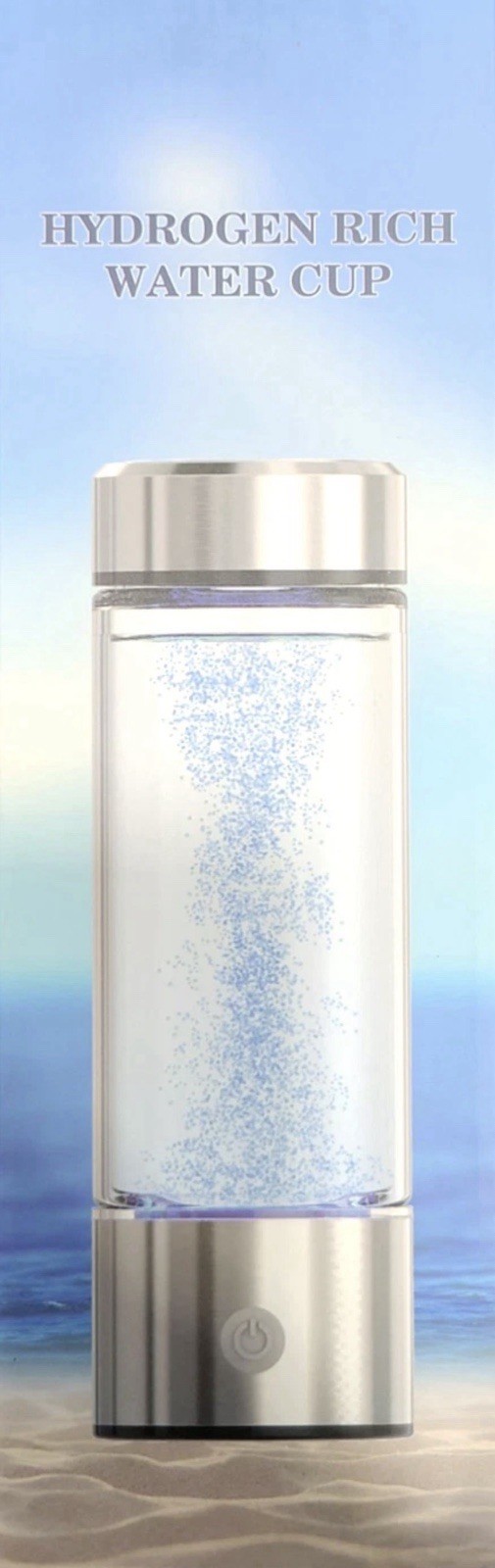 Hydrogen Rich Alkaline Water Ionizer Generator Bottle Cup Portable 420ml USB New