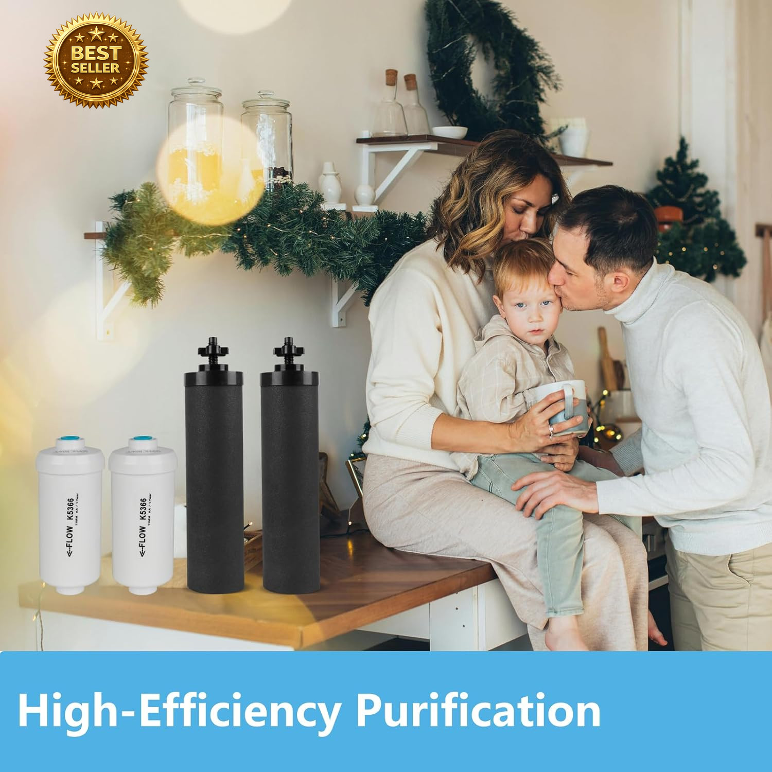 Gravity Water Filter Replacement Carbon Fluoride Combo 4 Pack Berkey