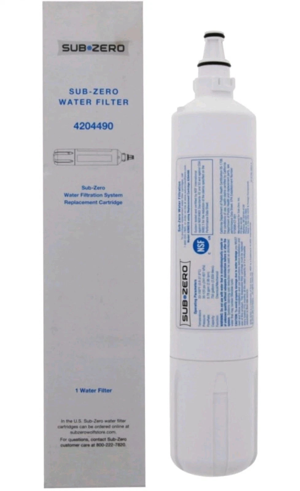 1 PACK Sub-Zero 4204490 Refrigerator Water Filter – White New USA