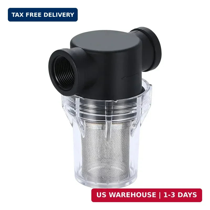 Water Pump Strainer Filter 1/2 Inch Female NPT in-Line Twist-On Pipe Strainer wi