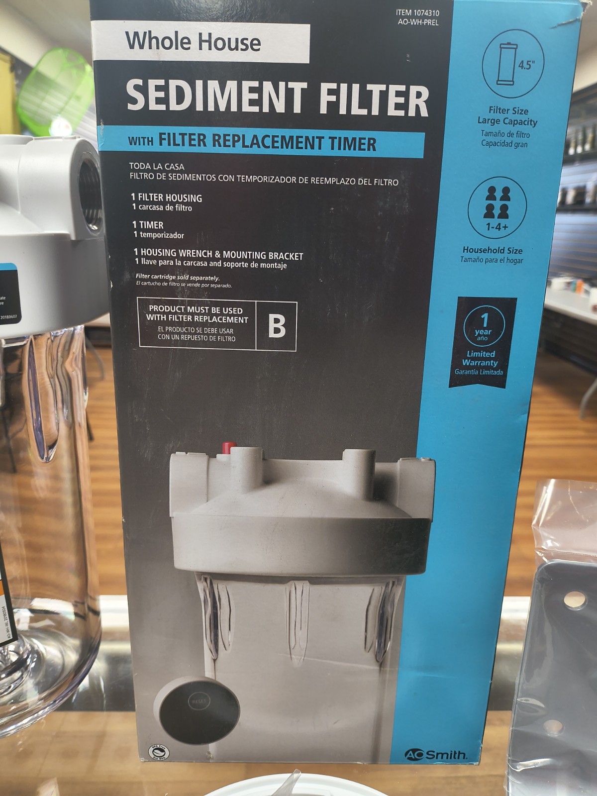 NEW AO Smith Whole House Sediment Water Filter – AO-WH-PREL Item:1074310 Timer