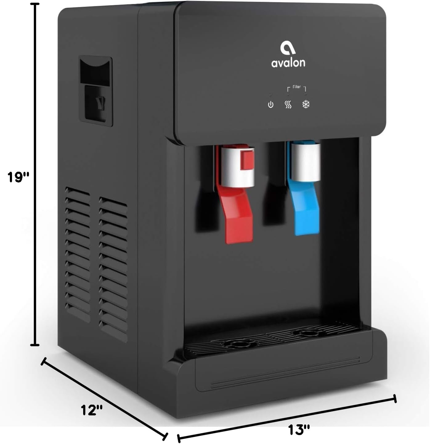 Avalon B8BLK Countertop Touchless Bottleless Water Cooler-2 Stage Water Filters