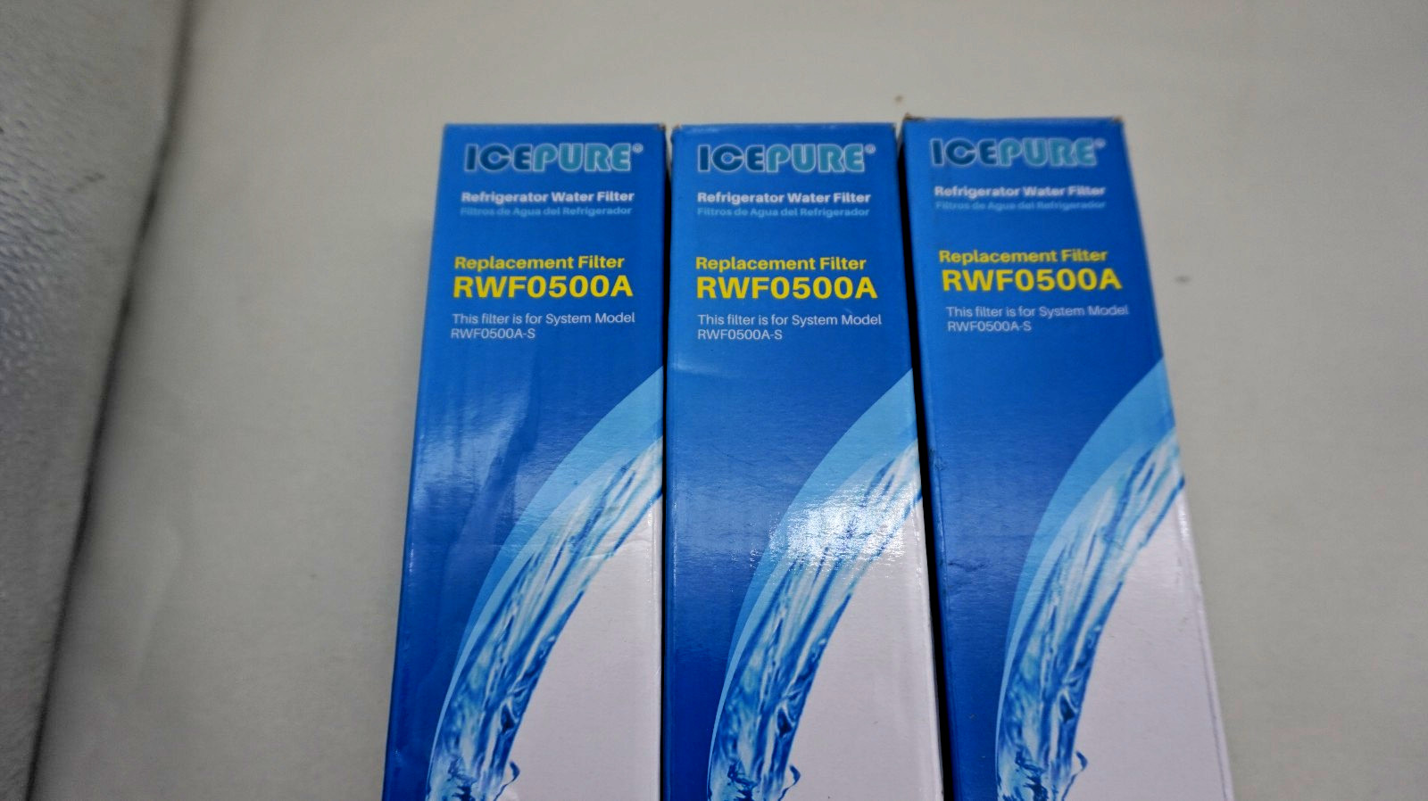 ICEPURE RWF0500A 3 PACK REFRIGERATOR FILTER 4396508 FOR WHIRLPOOL KITCHENAID