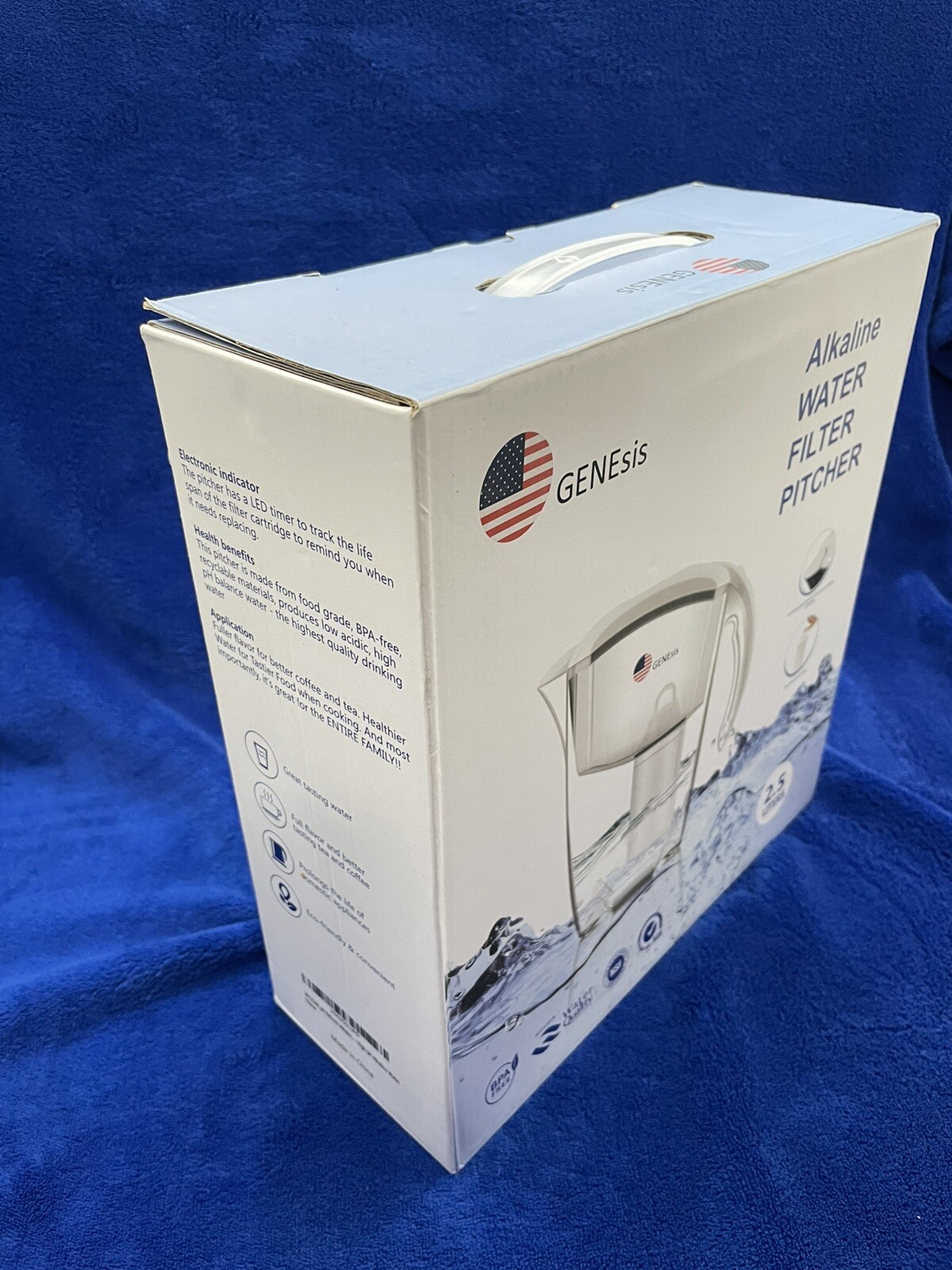 Genesis Water Filter Pitcher 2.5 L Alkaline Ionizer- 7 Stages.