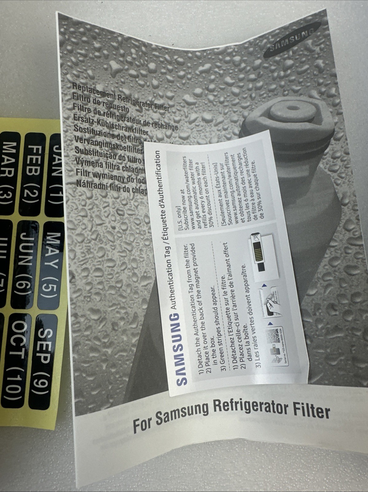 Samsung OEM DA29-00020B HAF-CIN/EXP Refrigerator Ice & Water Filter Brand New