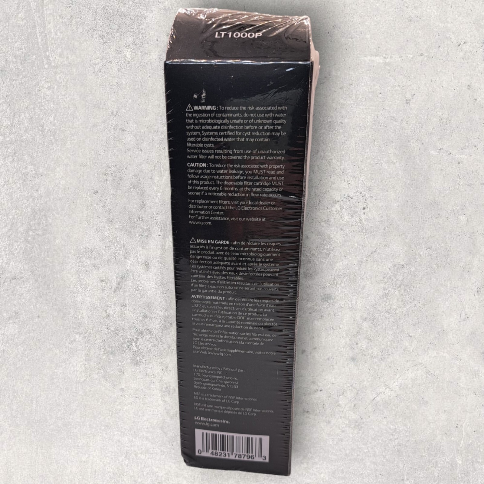 LG Water Filter Replacement Cartridge LT1000P/PC/PCS NEW Sealed ADQ747935