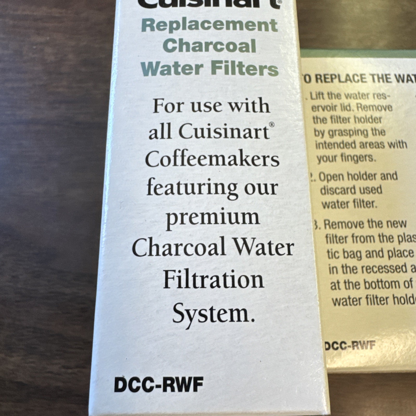 LOT OF 2 PACKS Cuisinart Replacement Charcoal Water Filters 2 per box = 4 total