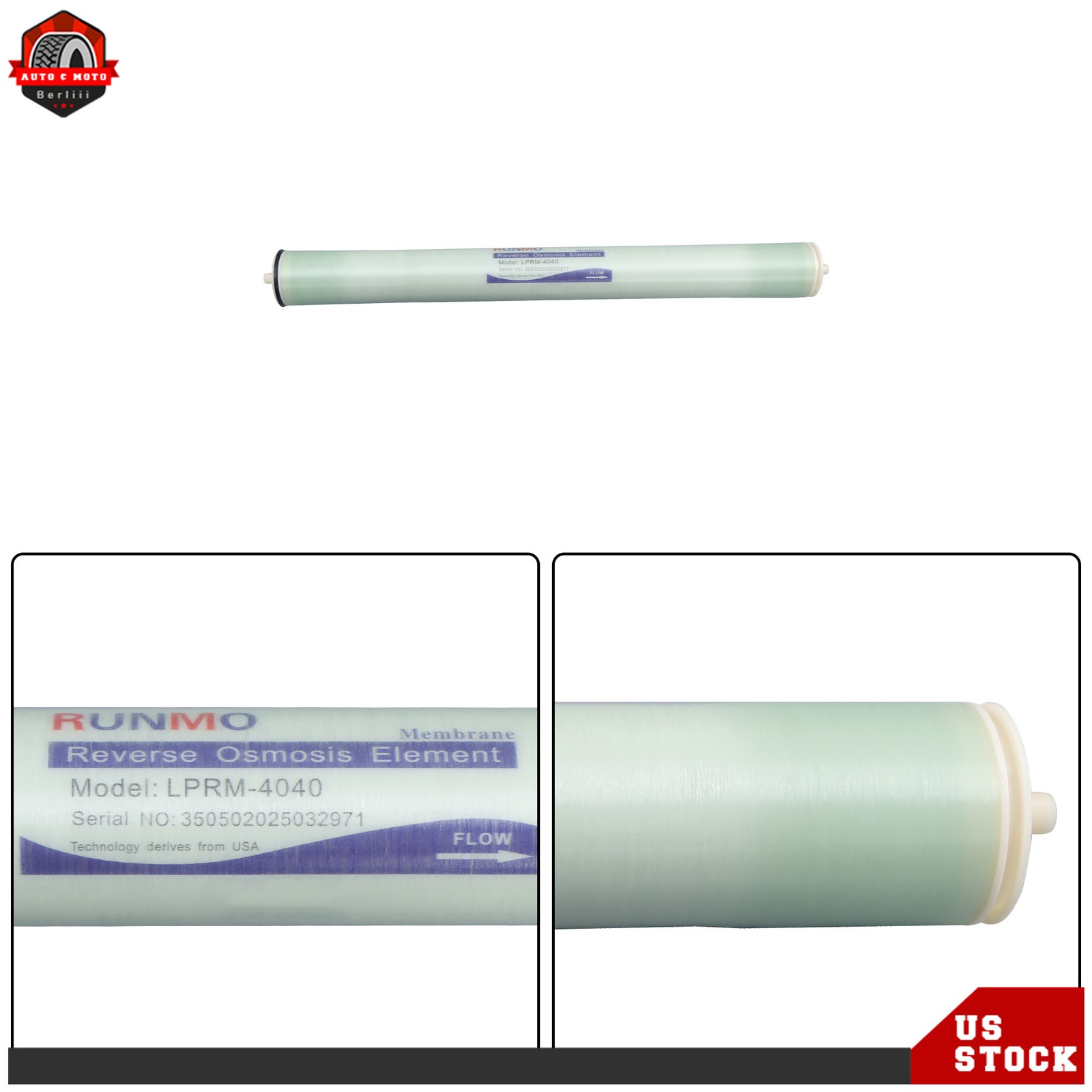 TW30-4040 BW-4040 Reverse Osmosis Membrane 4inx40in 2400 GPD W/AG4040FF AG4040TF