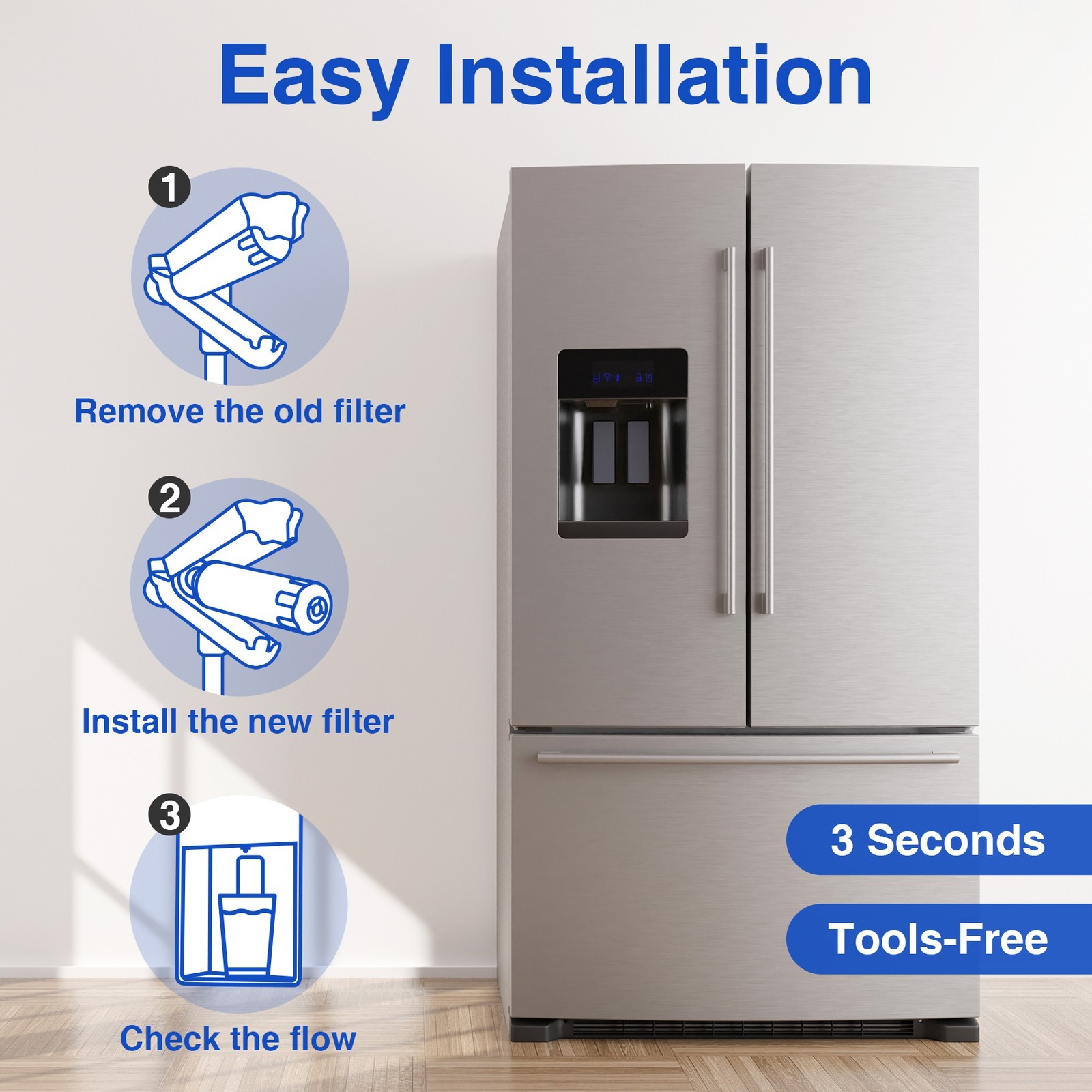 EveryDrop Filter 4 Water Filter Replacement for Whirlpool Refrigerator EDR4RXD1
