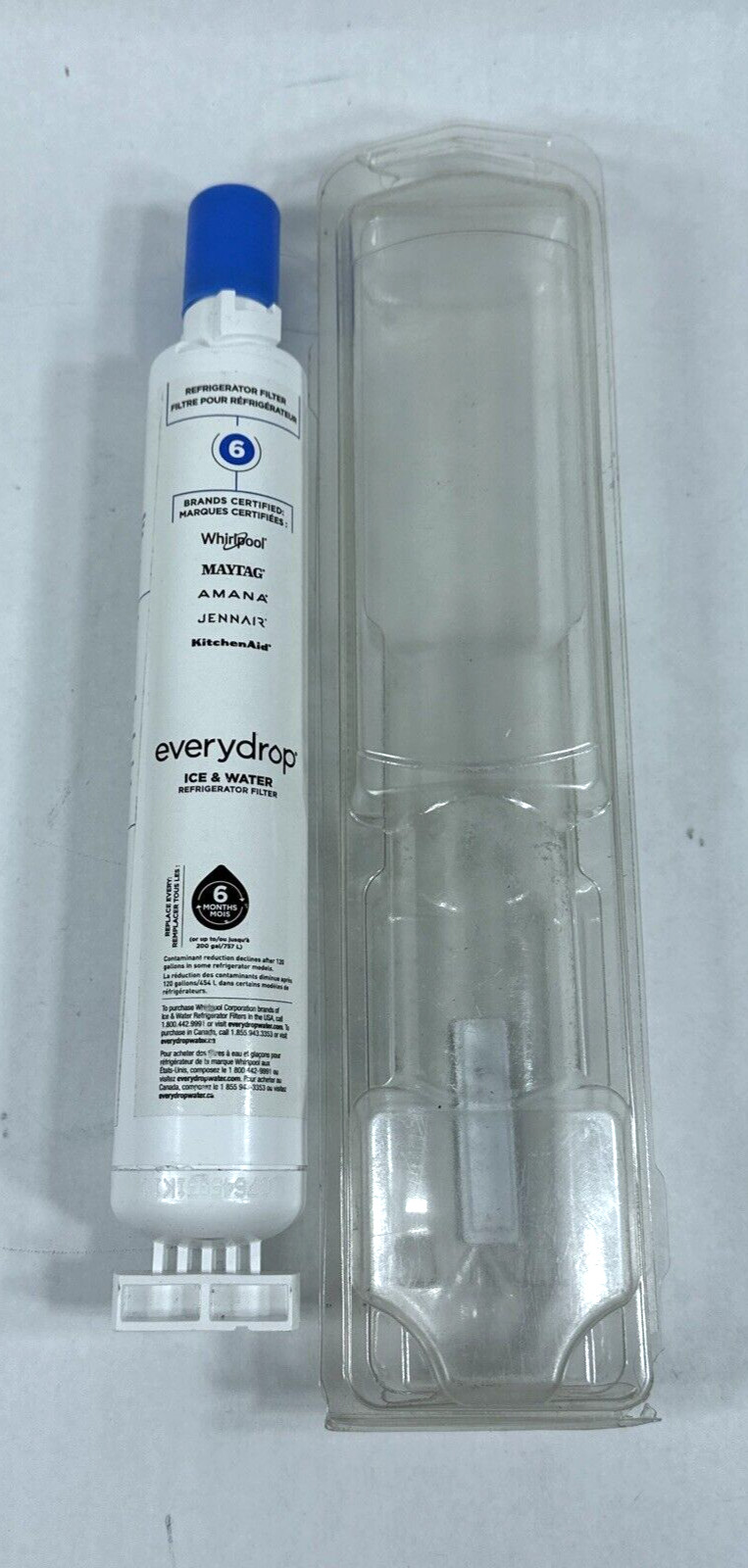 EveryDrop by Whirlpool EDR6D1 Ice and Refrigerator Water Filter 6 New/Open Box