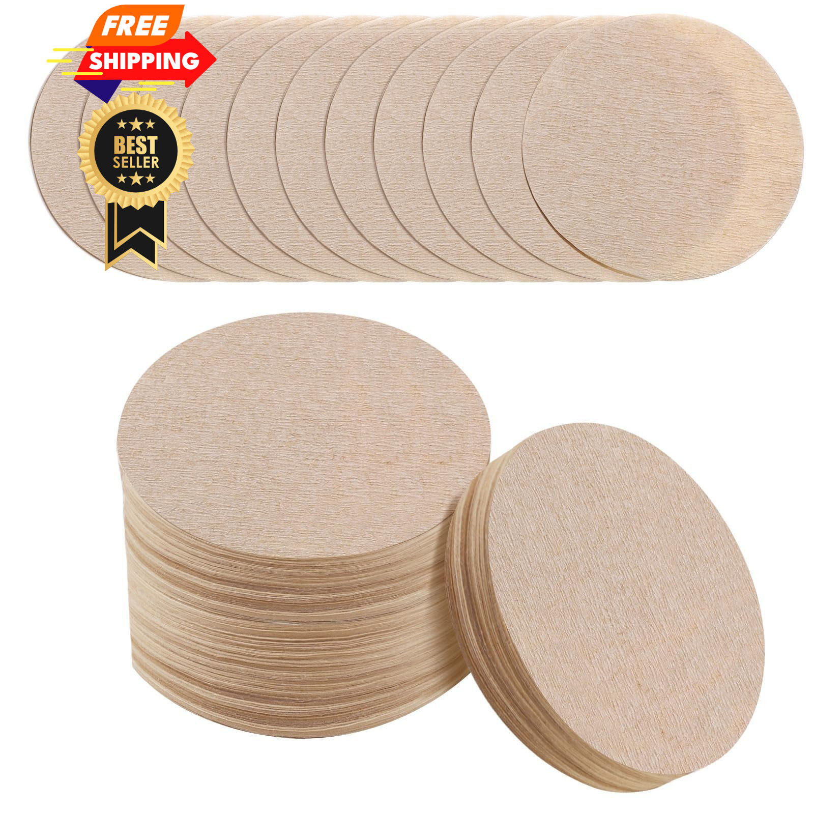 600Pcs Unbleached Coffee Filters, Replacement 64 mm/2.5 inch, 64MM/600Pcs