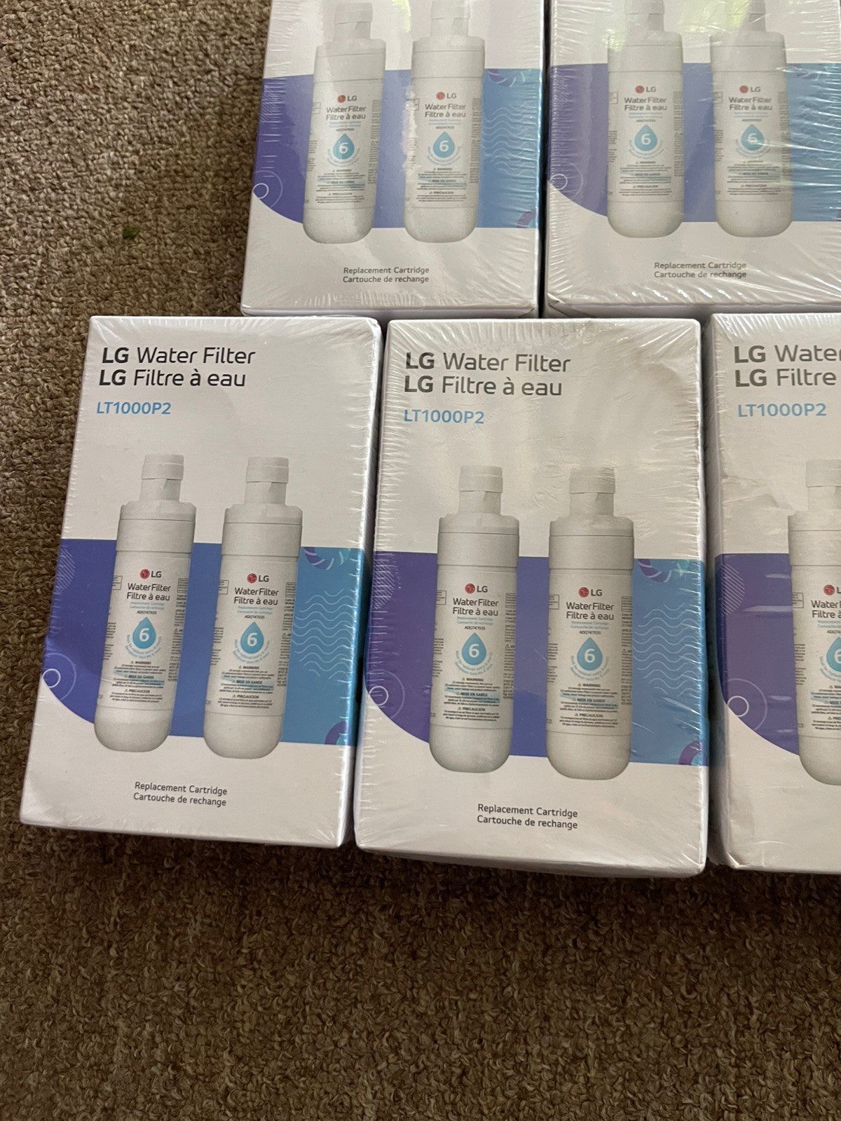 LG LT1000P2 6-Month / 200 Gallon Refrigerator Replacement Water Filter 2 Pack