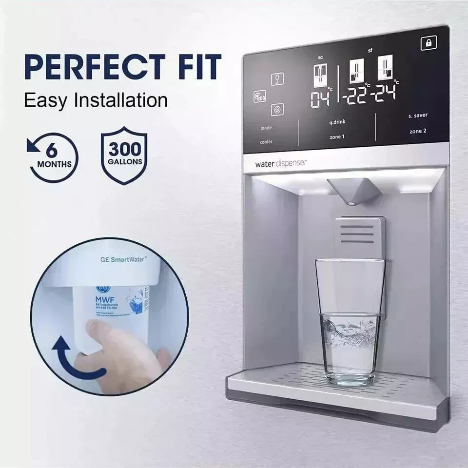 3 Pack GE MWF GWF 46-9991 MWFP Smart water Fridge Water Filter