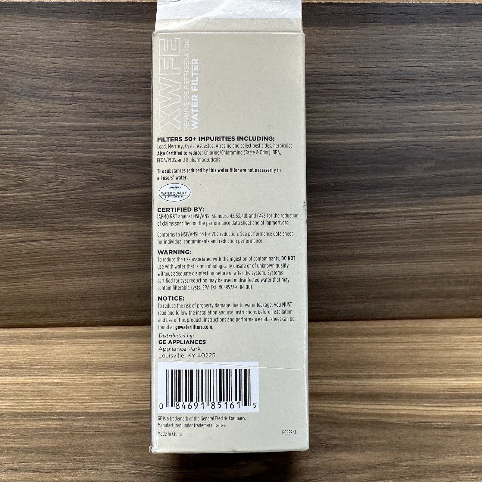 GE XWFE Genuine OEM Refrigerator Filter Replacement | Without Chip | Sealed