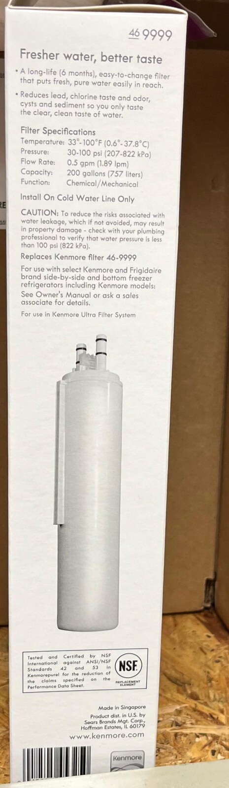 2 PACK Fit For Kenmore 46-9999 Replacement Refrigerator Water Filter Brand New