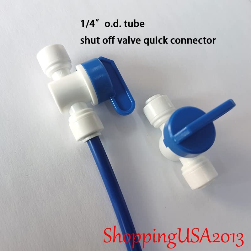 2 Pcs 1/4″-1/4 Inline Straight Ball Valve Push In Quick Connect RO System