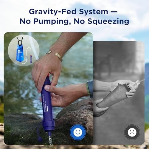 Membrane Solutions Gravity Water Filter Pro 6L, NSF/ANSI 42&372&401 Certified…