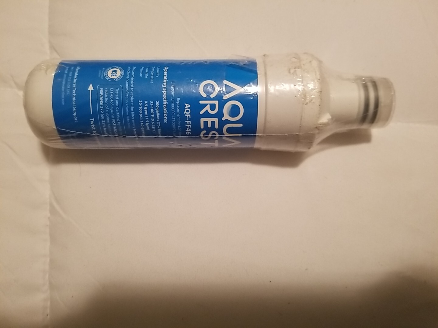 Aqua Crest AQF-FF46 NSF Certified Refrigerator Water Filter-Sealed