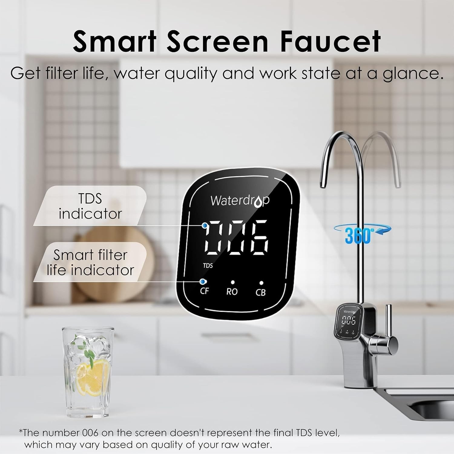 Waterdrop G3P600 Reverse Osmosis System 8-Stage Filtration Extra 2 MNR35 Filter