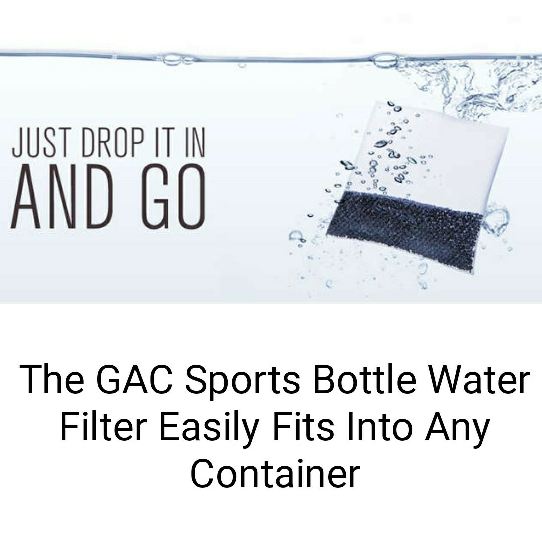 Activated Charcoal Carbon SPORT BOTTLE Filter Packs, Pure Water Distiller GAC X8