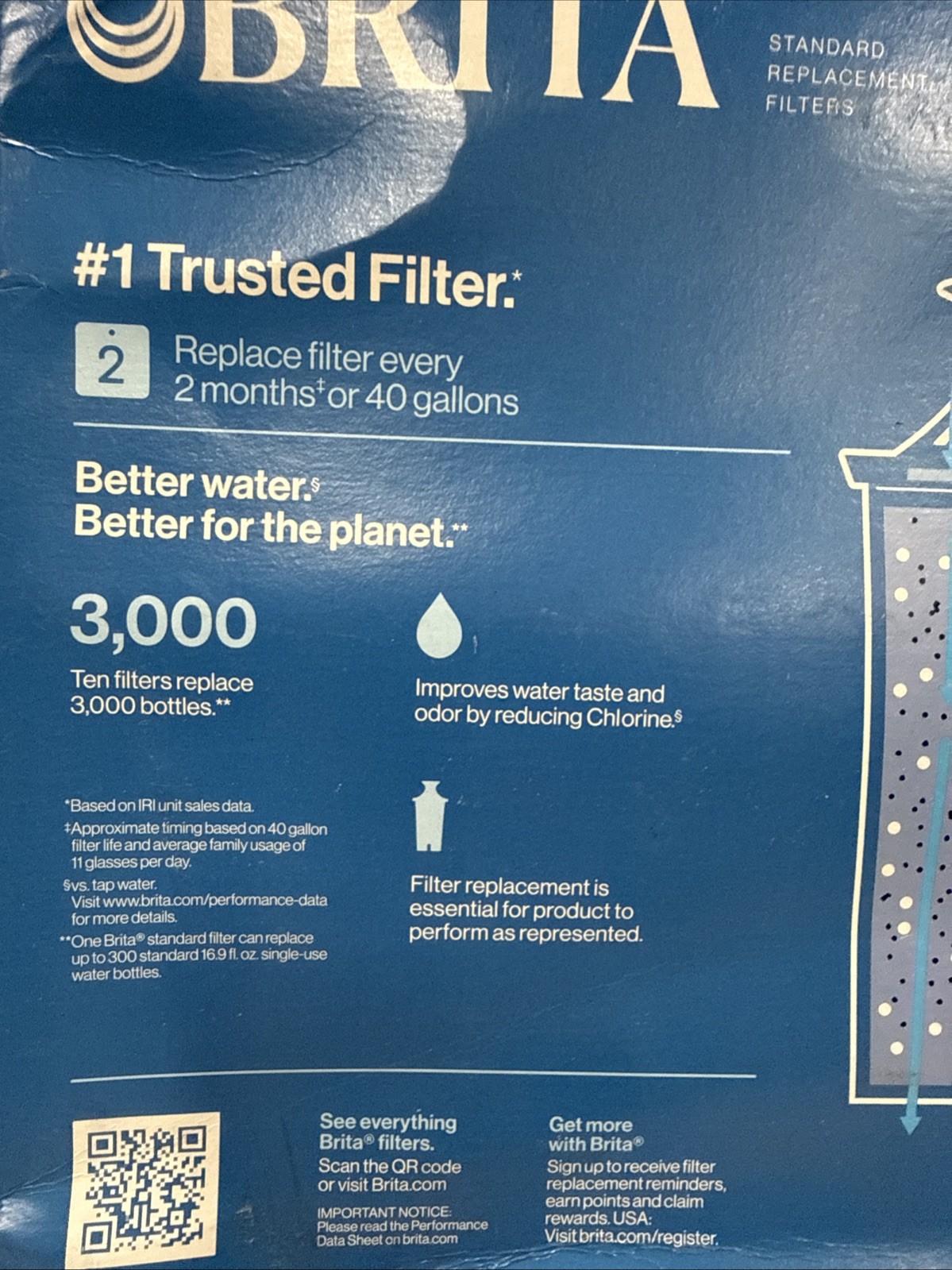 Brita 987554 Pitcher Replacement Filters, OB03, 10 Pack