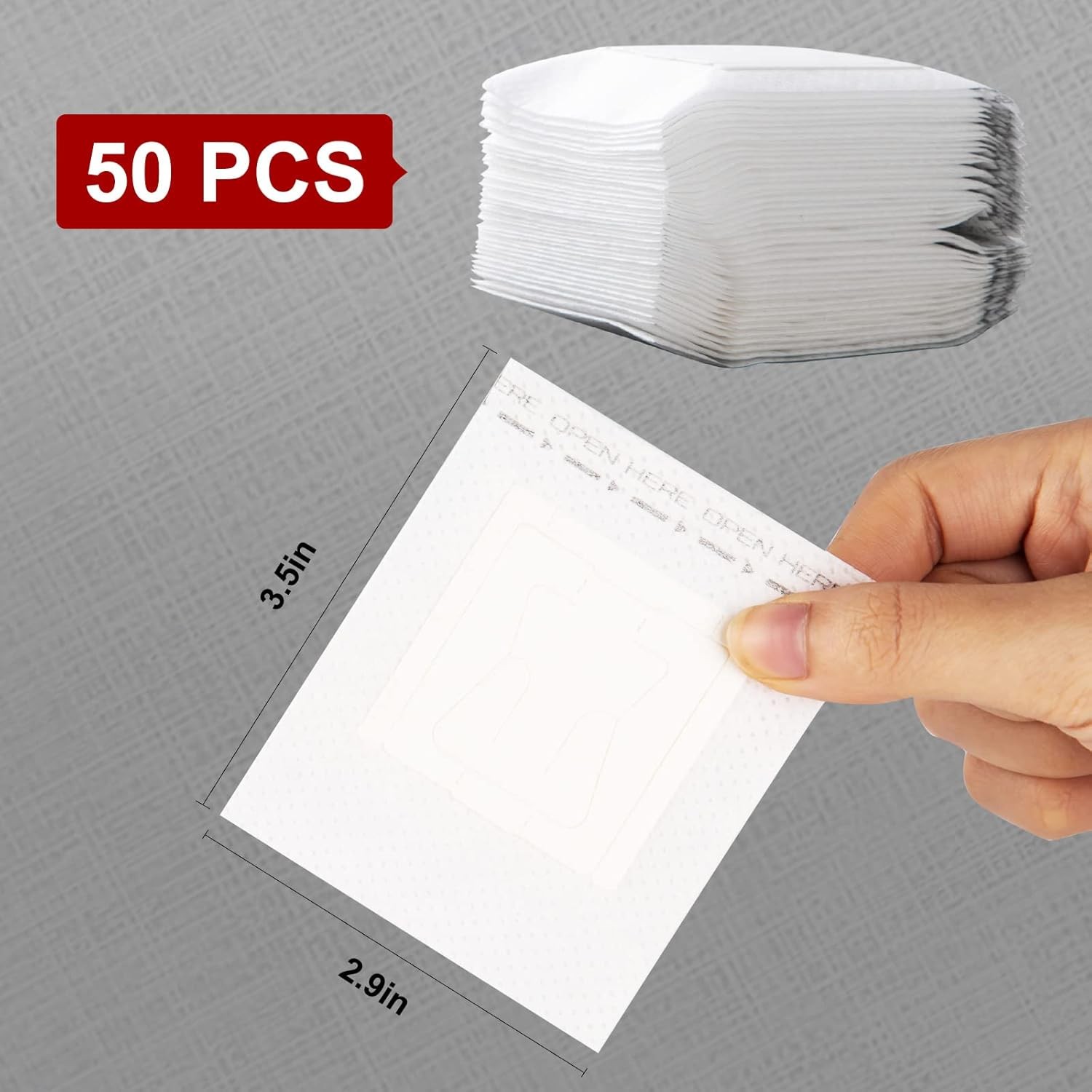 PARACITY 50Pcs Portable Coffee Filter Bag with Hanging Ear Design, White