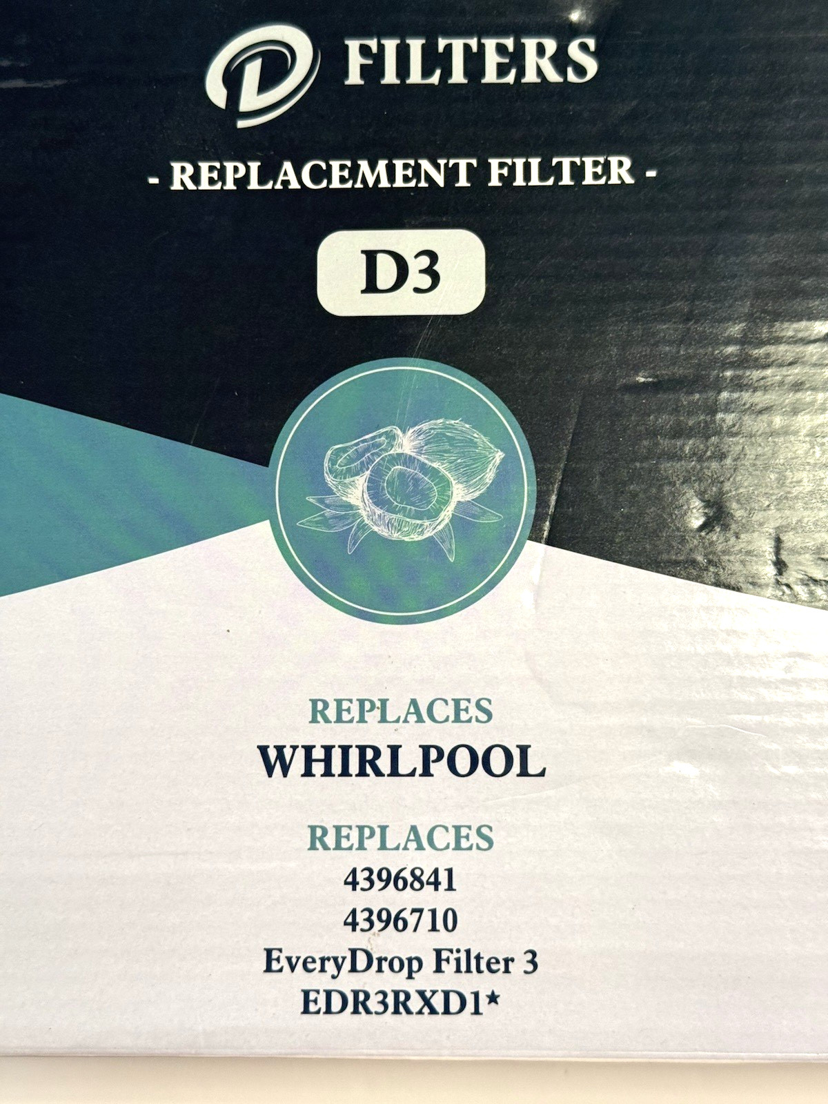 D3 Refrigerator Replacement Filter D3 New & Sealed EDR3RXD1