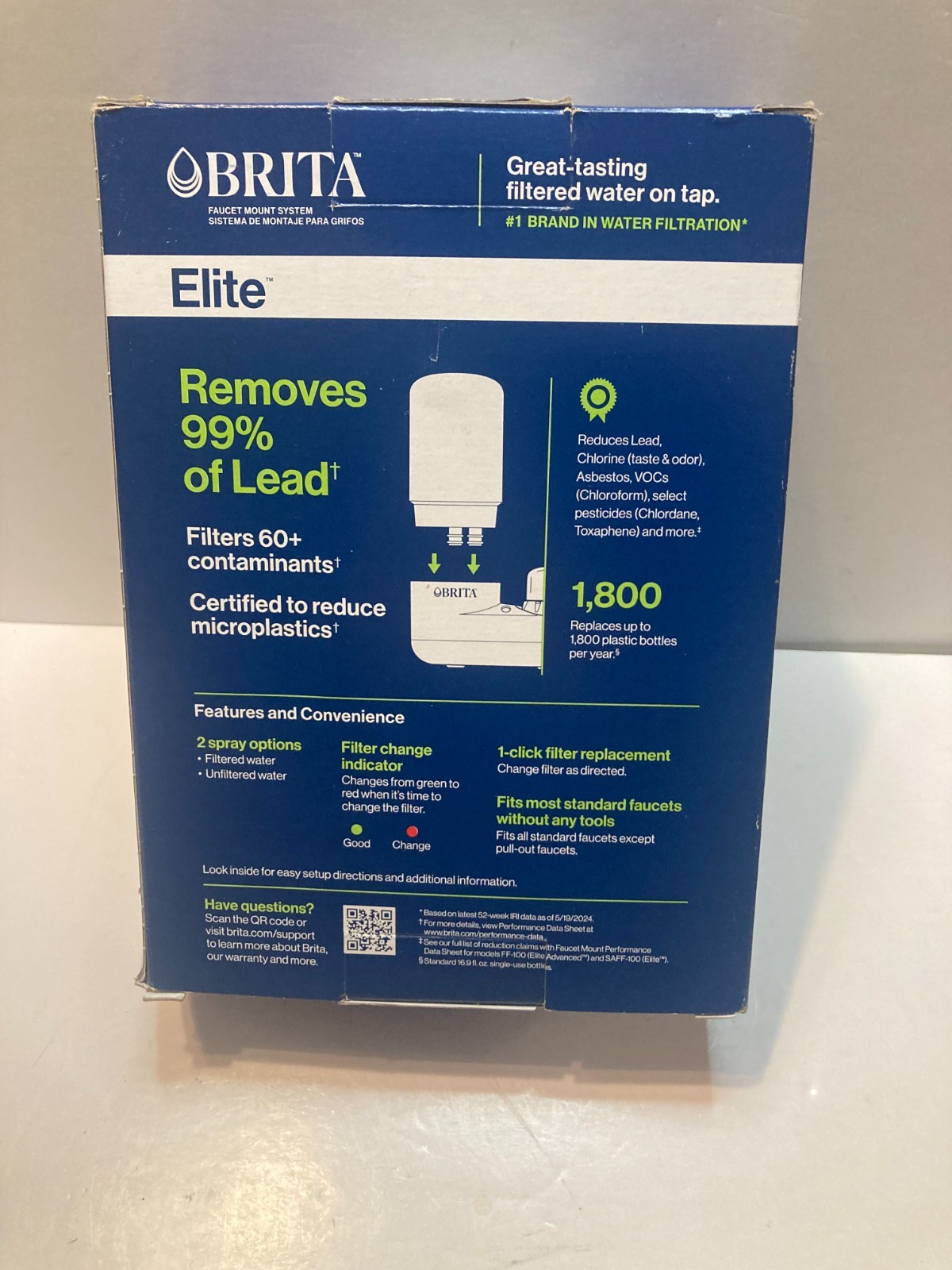 NEW Brita Faucet Water System Chrome SAFF-100 Removes 99% Of Lead