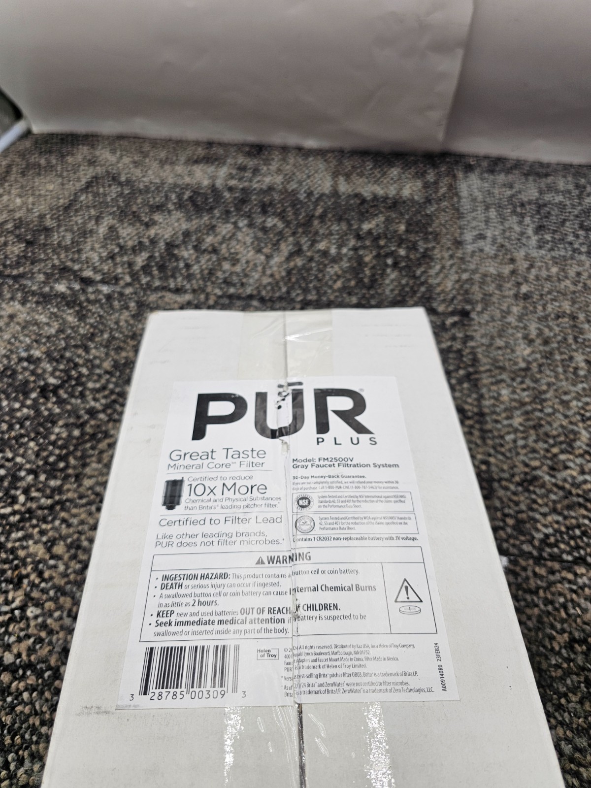 PUR PLUS FM2500V Faucet Vertical Mount Water Filtration System Filter Gray