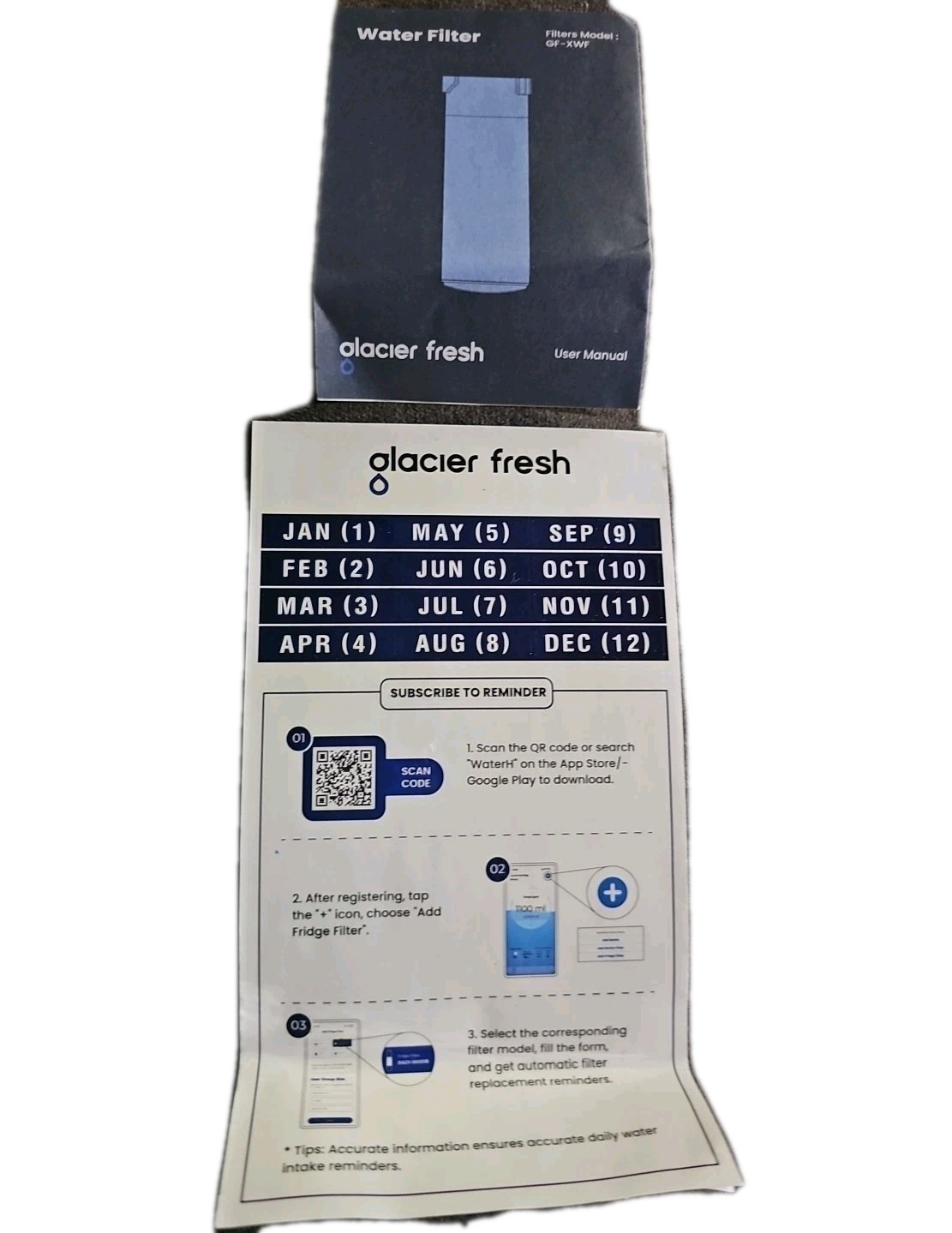 GLACIER FRESH XWF Replacement for GE XWF Refrigerator Water Filter, Pack of 3