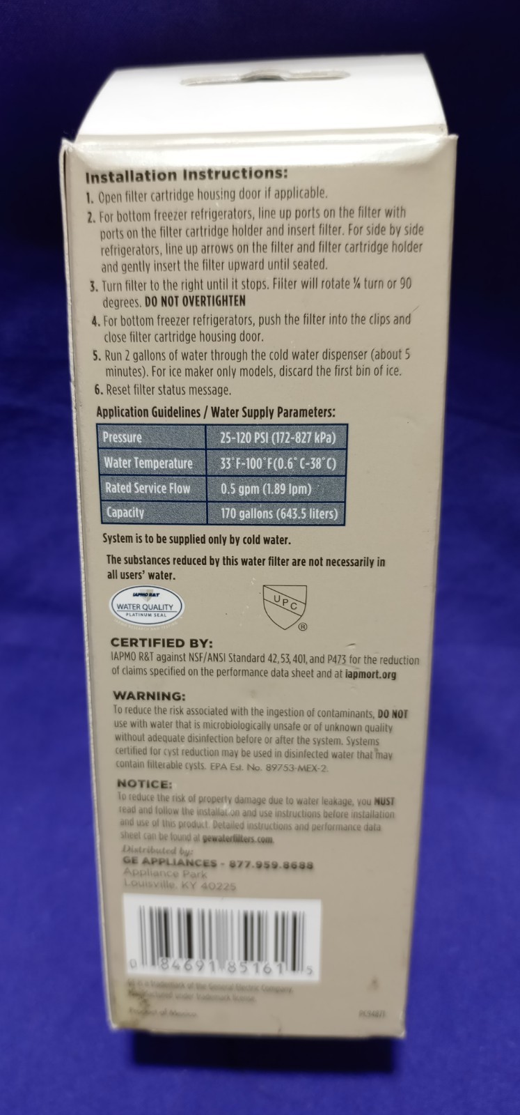 GE Appliance Water Filter XWFE