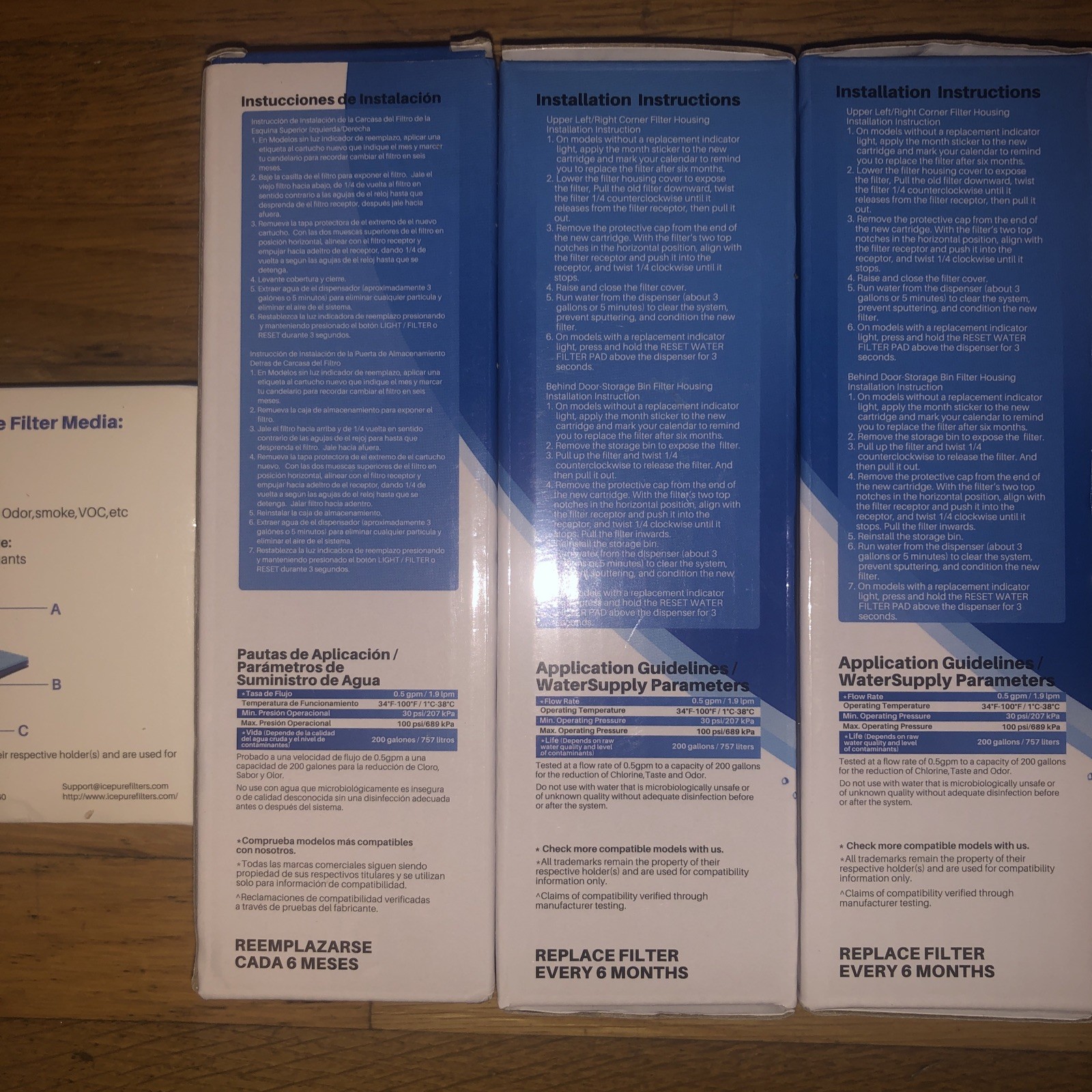 RWF4700AC Water Filter Fit for LT1000P, ADQ747935, LMXS28626D, LT1000PC 3PACK!