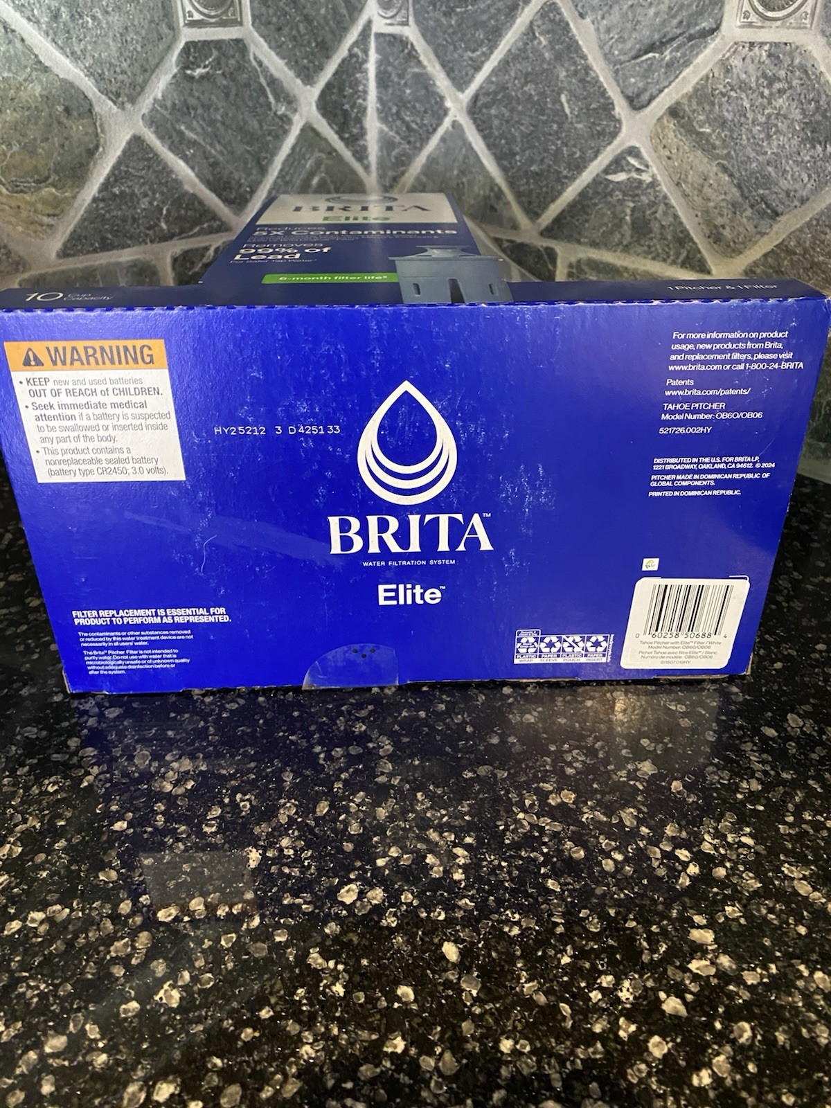 10 Cup Water Filter Pitcher Elite Reduces Lead BPA-Free Easy-Fill w/new filter!