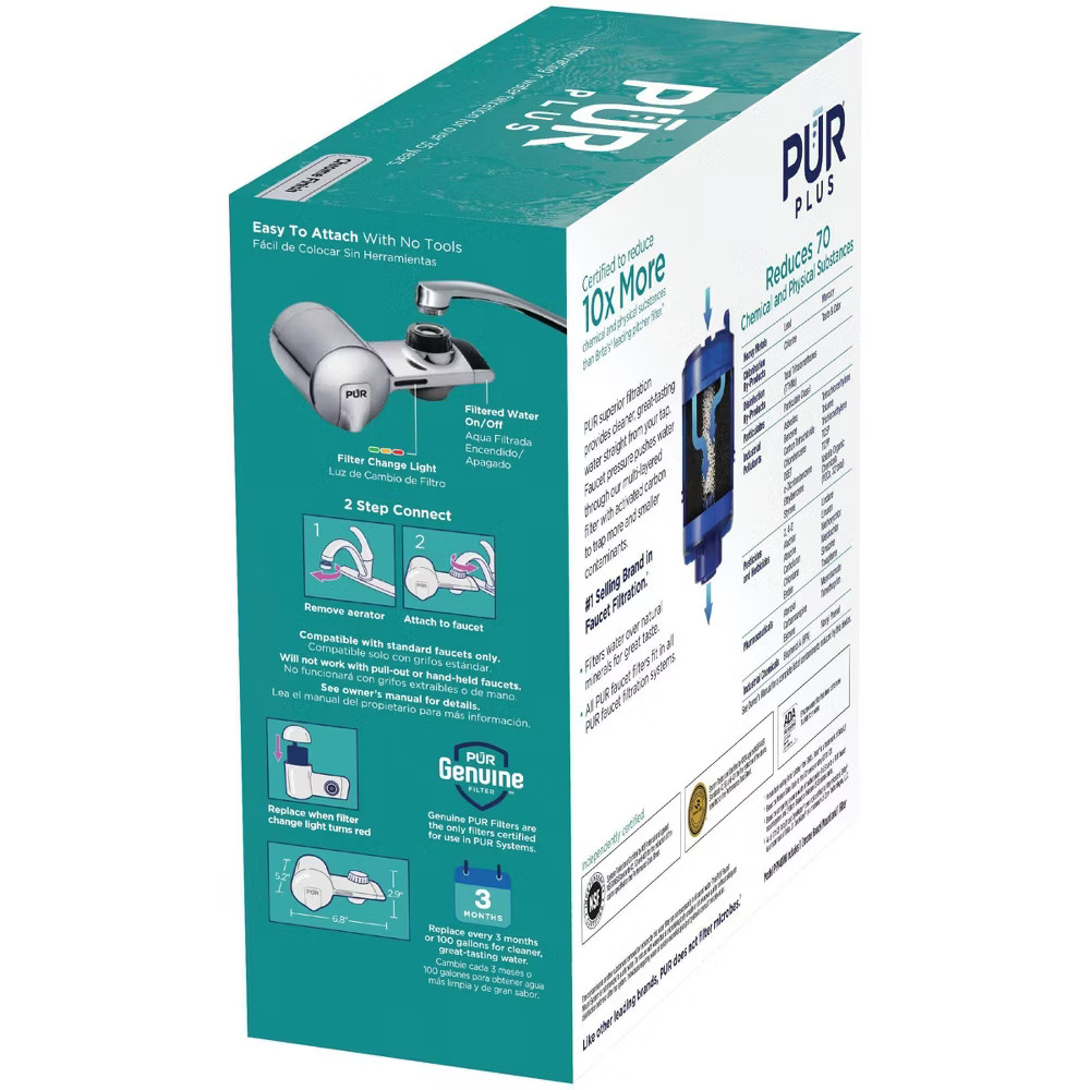 PUR Filtration PLUS Faucet Mount Water Purifier Filter System PFM400H Chrome