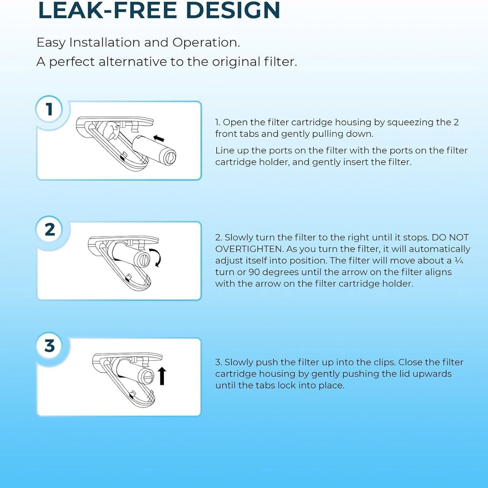For GE XWFE Water Filter Refrigerator Replacement Without Chip Cysts Reduction
