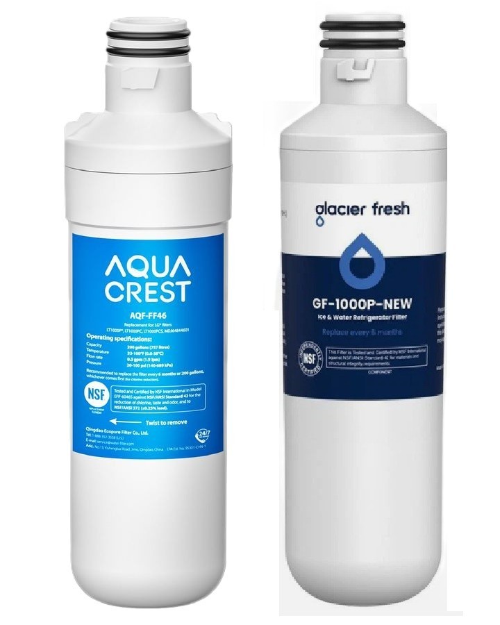 Water Filter Replacement Cartridge fits LG LT1000P ADQ747935 ADQ7479350 (2-Pack)