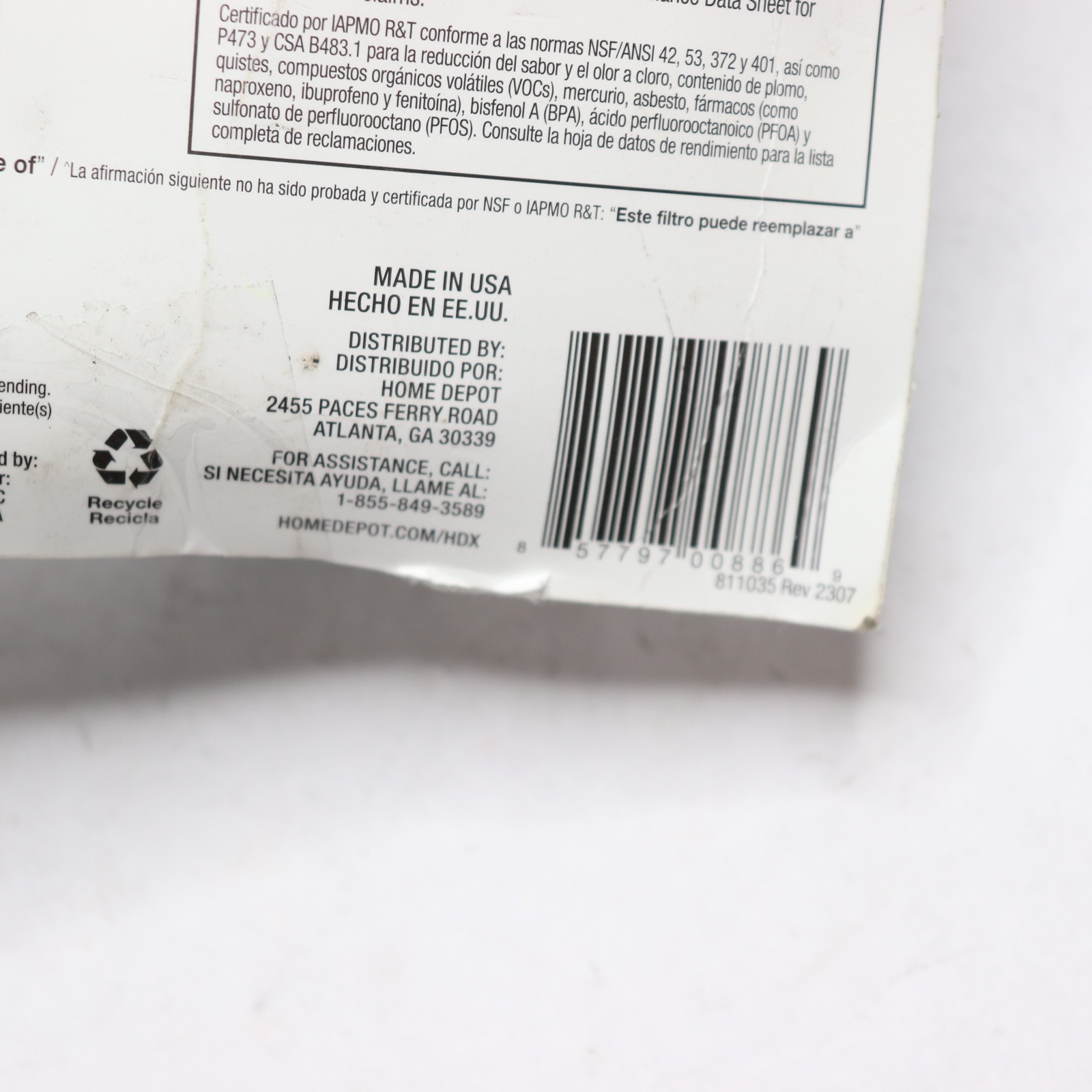 (2-Pk) HDX Refrigerator Water Filter Replacement Fits Samsung