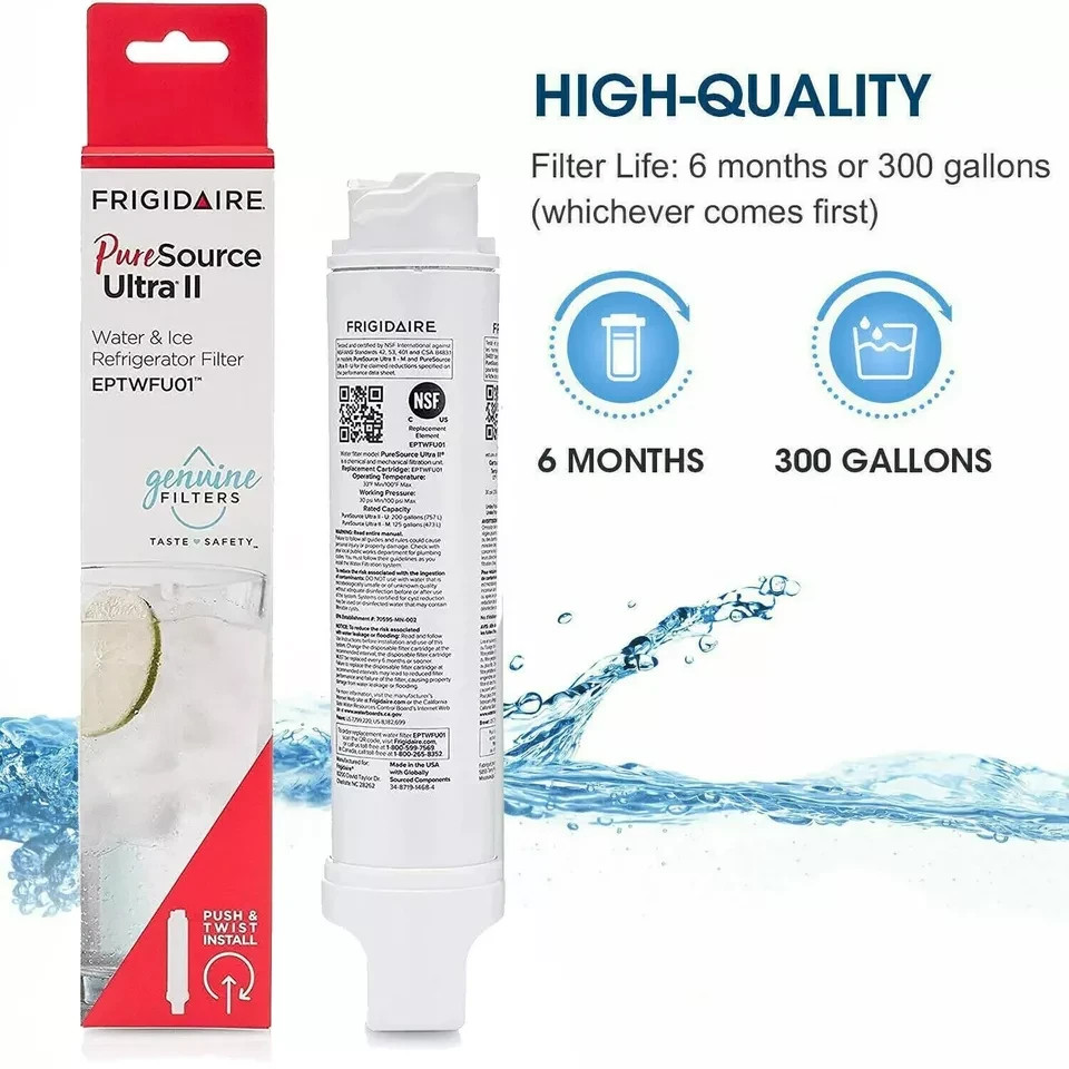 4 PACK NEW Frigidaire EPTWFU01 Pure Source Ultra II Refrigerator Water Filter US