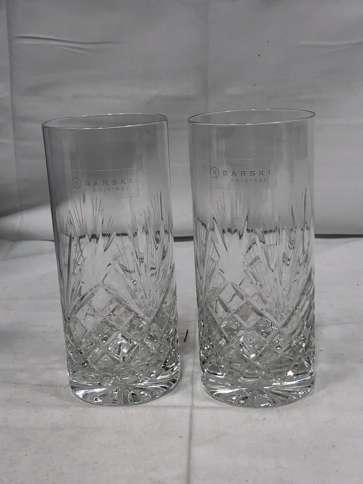 Barski MA-583-S6 Crystal Cut Highball Tumblers Set of 6