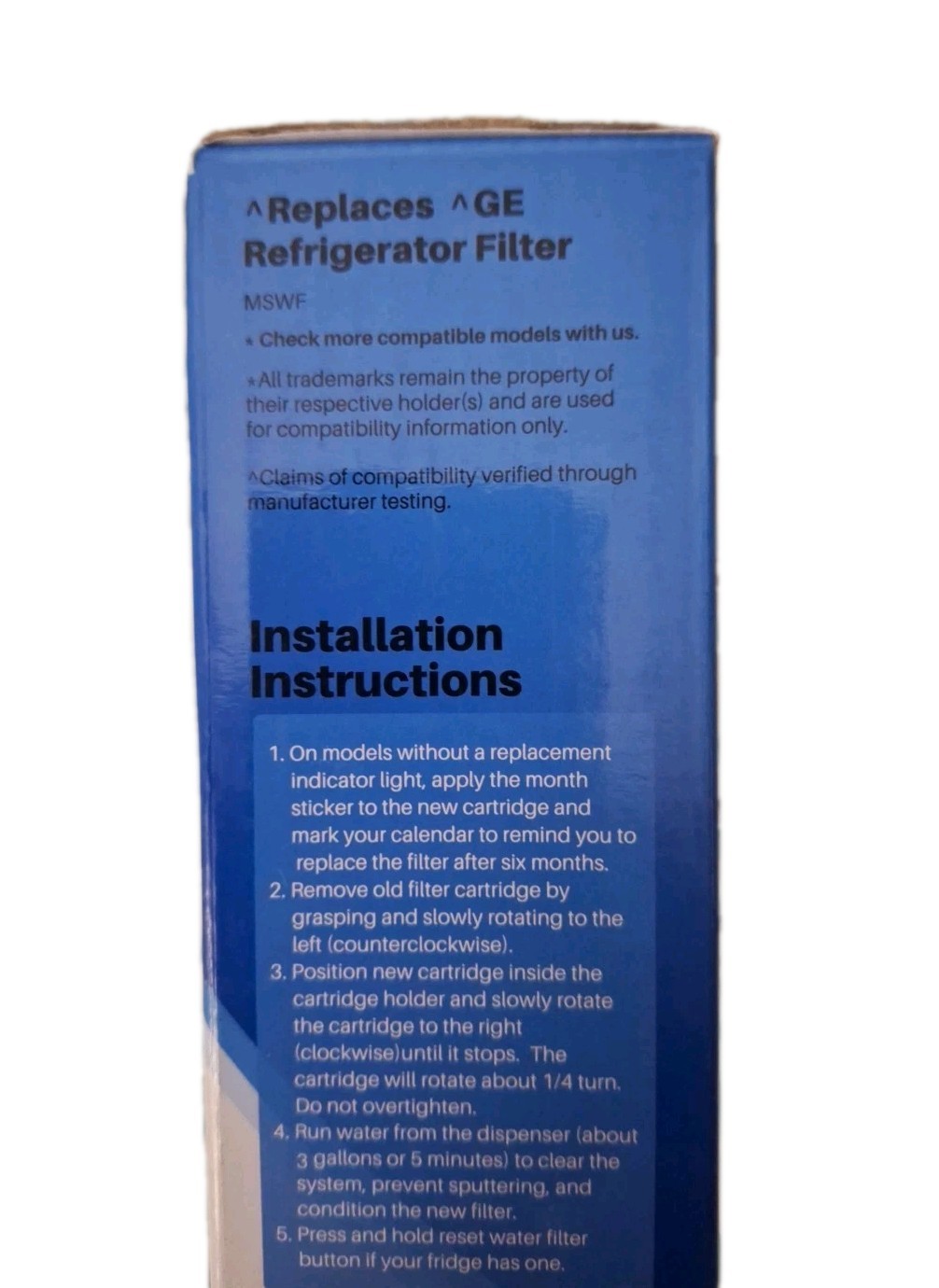 ICEPURE MSWF Refrigerator Water Filter Compatible with GE® MSWF, SmartWater 1018